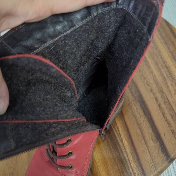 Rosa Negra Leather Combat Boots Wool Lined Swedish Design Size 36 EU - Picture 12 of 12